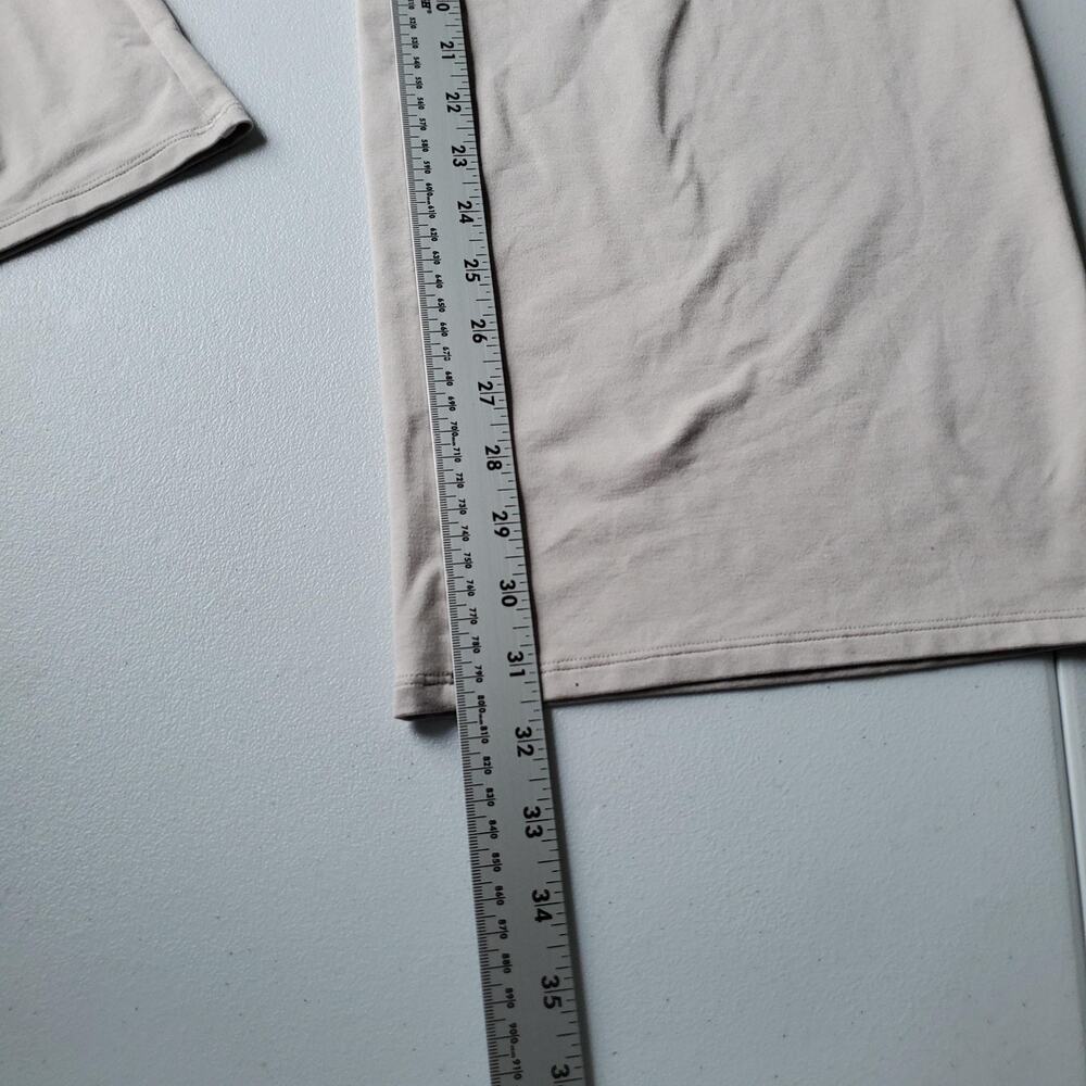 Vuori Halo Essential Wide Leg Pants Women Medium Ecru Beige Elastic Waist Lounge - Picture 6 of 10
